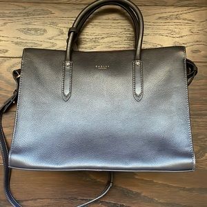 Beautiful Radley London Shoulder Bag/Tote.  Dark Grey with Rose Gold Accents.